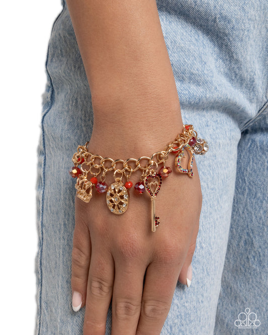 Queen of the Party - Red - Paparazzi Bracelet Image