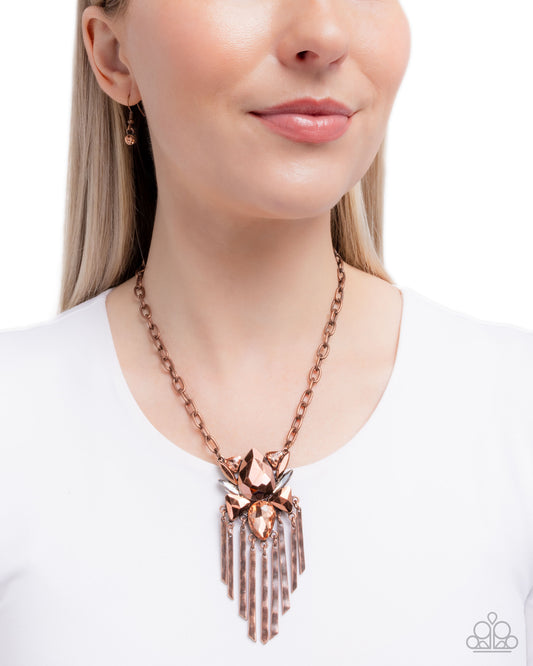 Tassel Tapestry - Copper - Paparazzi Necklace Image