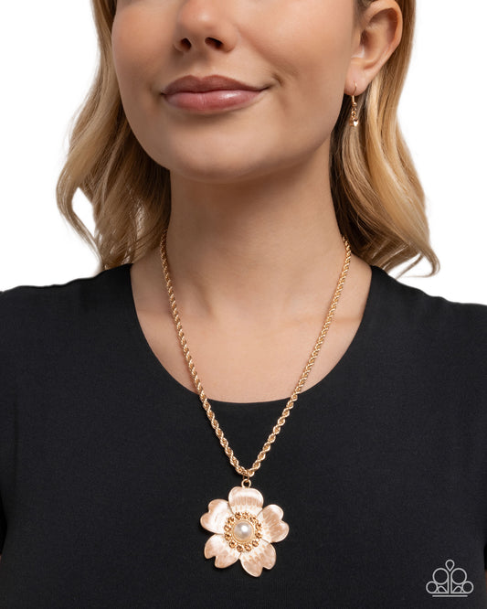 Perennial Pendant - Brown - Paparazzi Necklace Image