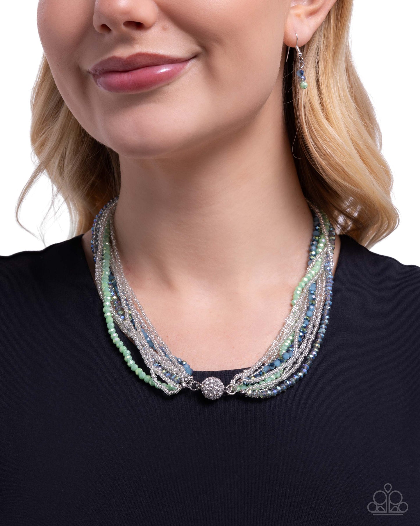 Rushing Radiance - Green - Paparazzi Necklace Image