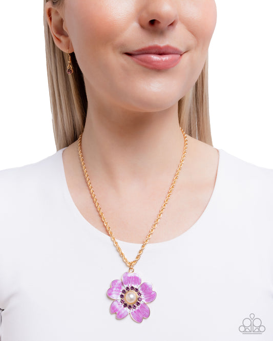 Perennial Pendant - Purple - Paparazzi Necklace Image