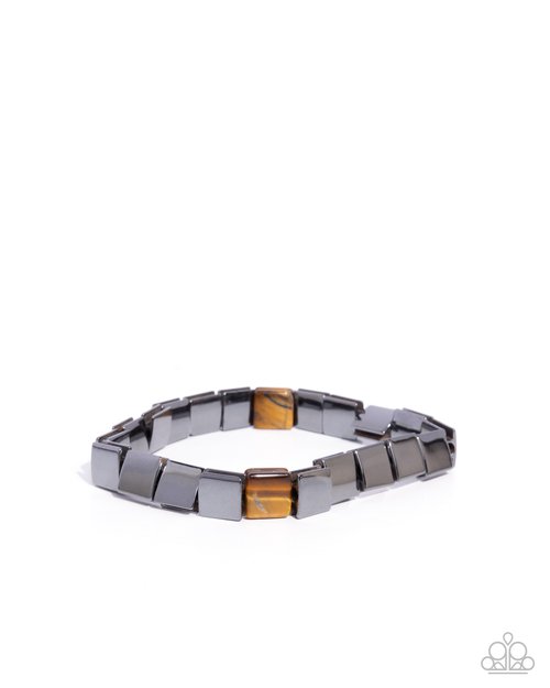 Sporadic Squares - Brown - Paparazzi Bracelet Image