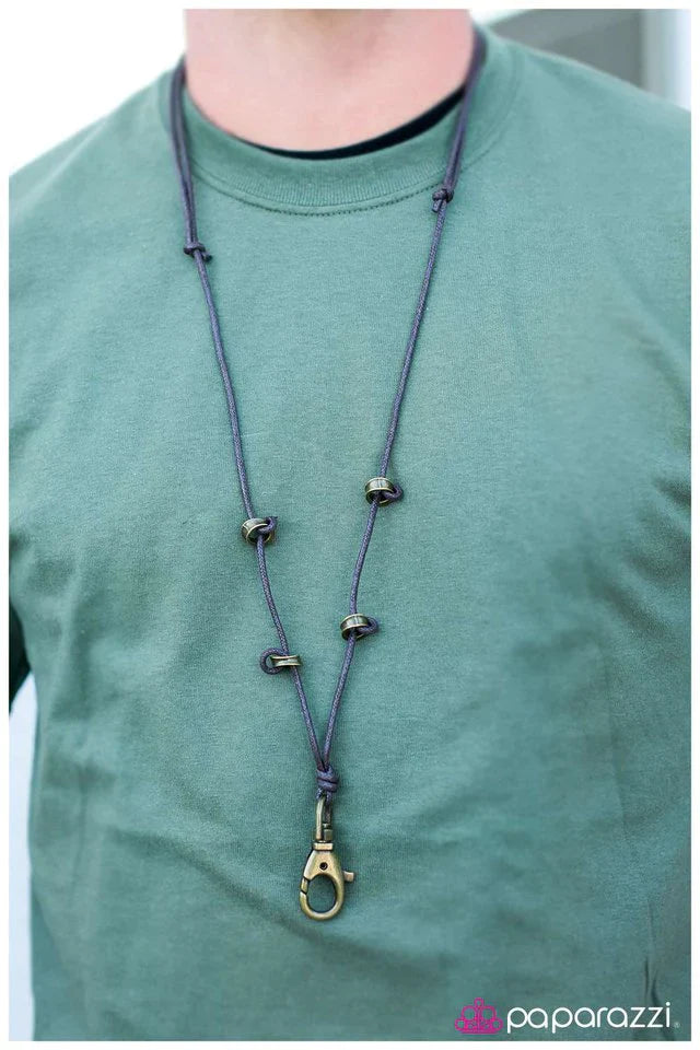 Paparazzi Necklace ~ No More Mr. Nice Guy - Brown