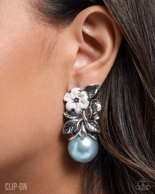 Elegant Evolution - Blue - Paparazzi Earring Image