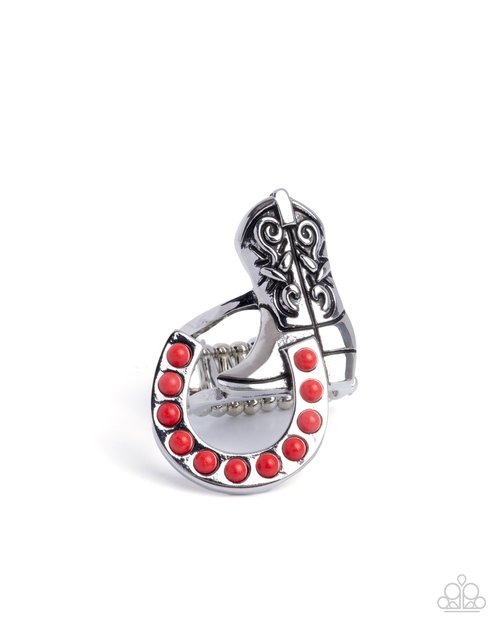 Western Wraparound - Red - Paparazzi Ring Image