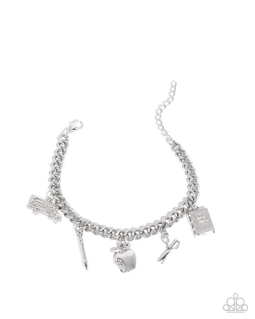 School is in Session - Silver - Paparazzi Bracelet Image