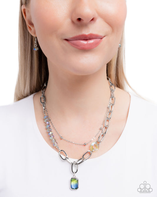 Transparent Tapestry - Green - Paparazzi Necklace Image