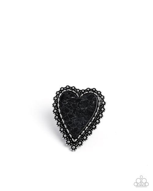 Affectionate Allegiance - Black - Paparazzi Ring Image