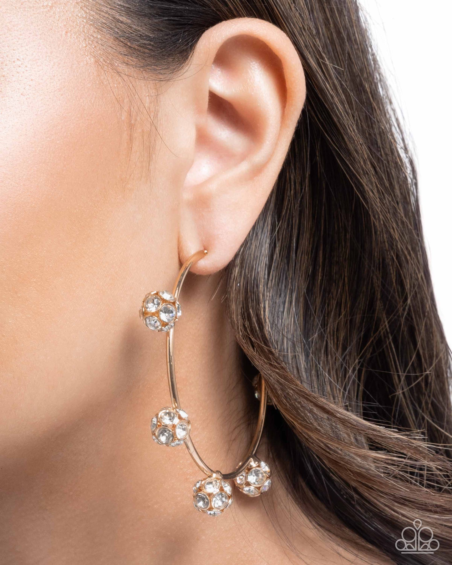 Ornamental Optimism - Gold - Paparazzi Earring Image