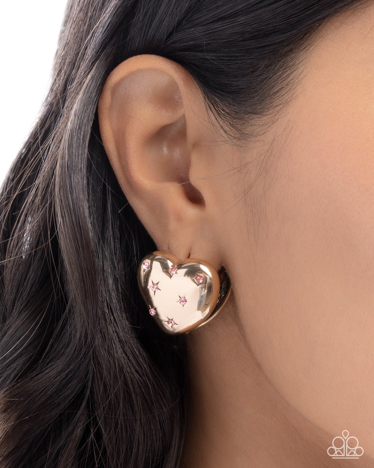 Sweetheart Stars - Pink - Paparazzi Earring Image