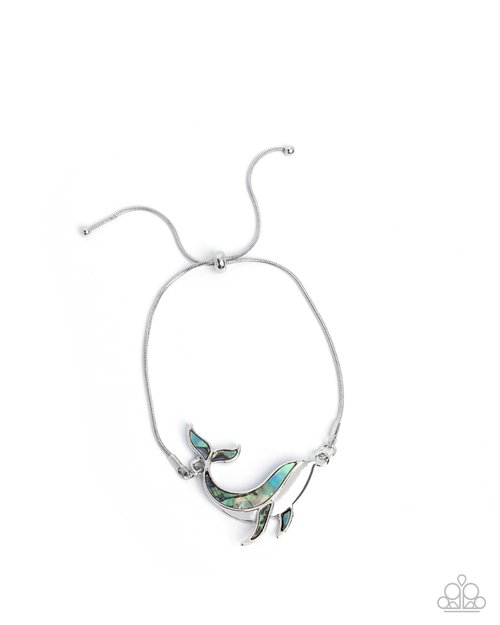 Whimsical Whale - Blue - Paparazzi Bracelet Image
