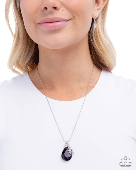 Teardrop Transformation - Purple - Paparazzi Necklace Image