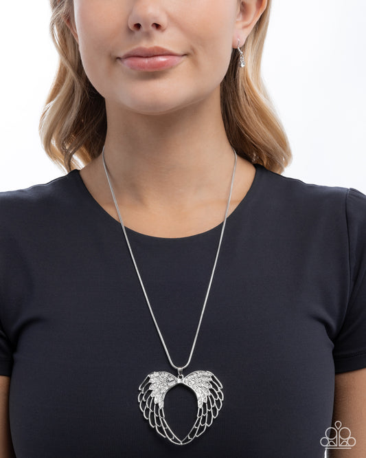 Angelic Accuracy - White - Paparazzi Necklace Image