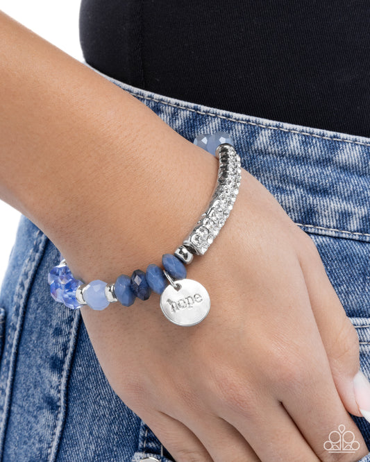 Handcrafted Hope - Blue - Paparazzi Bracelet Image