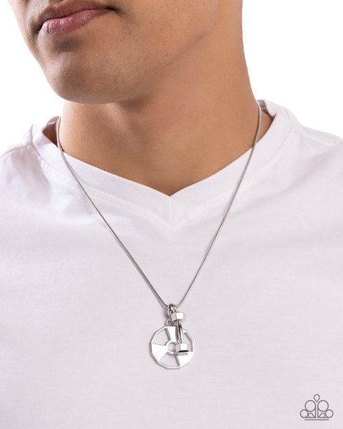 Weighted Welcome - Silver - Paparazzi Necklace Image