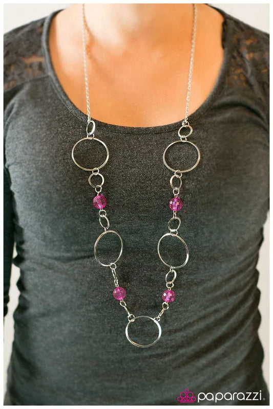 Paparazzi Necklace ~ Lets Start At The Very Beginning - Pink