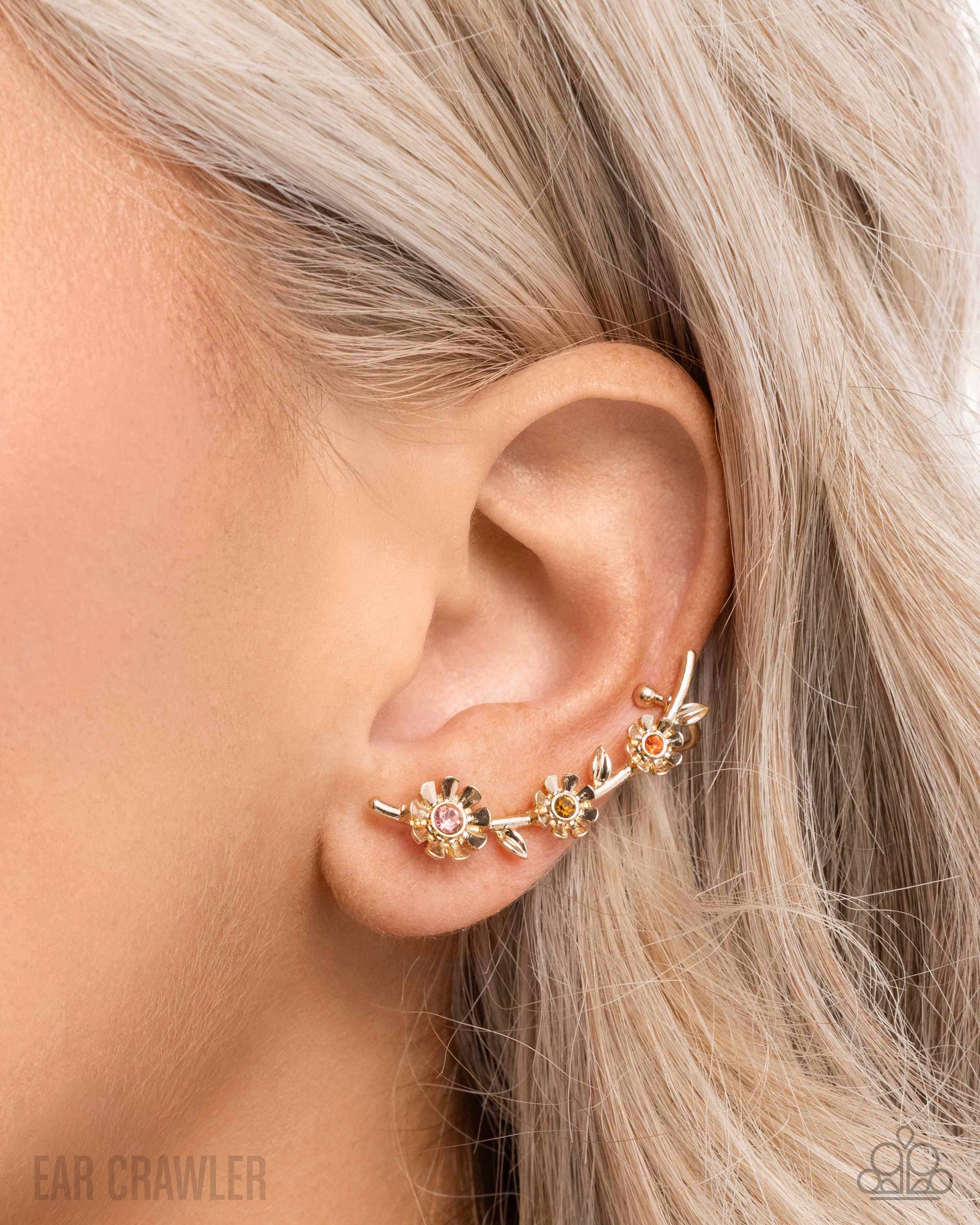 Blooming Boulevard - Gold - Paparazzi Earring Image