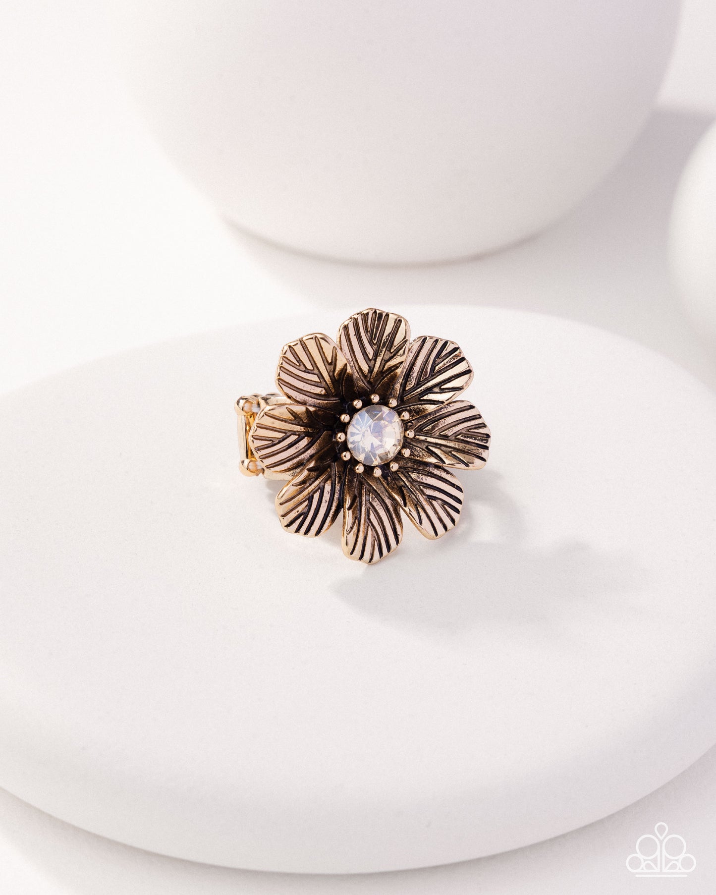 Textured Truth - Gold - Paparazzi Ring Image