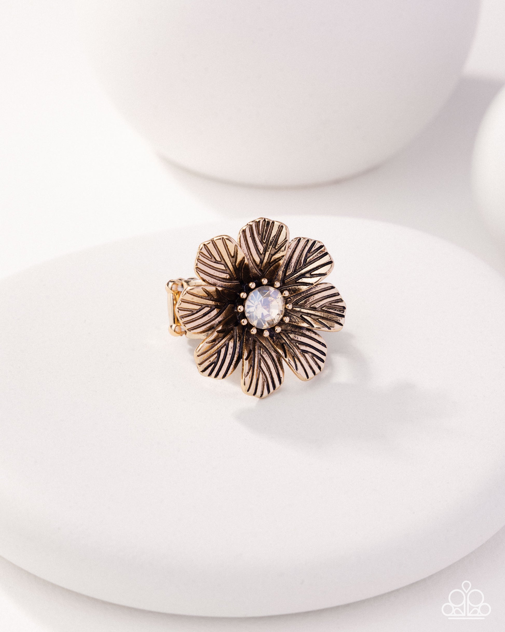 Textured Truth - Gold - Paparazzi Ring Image