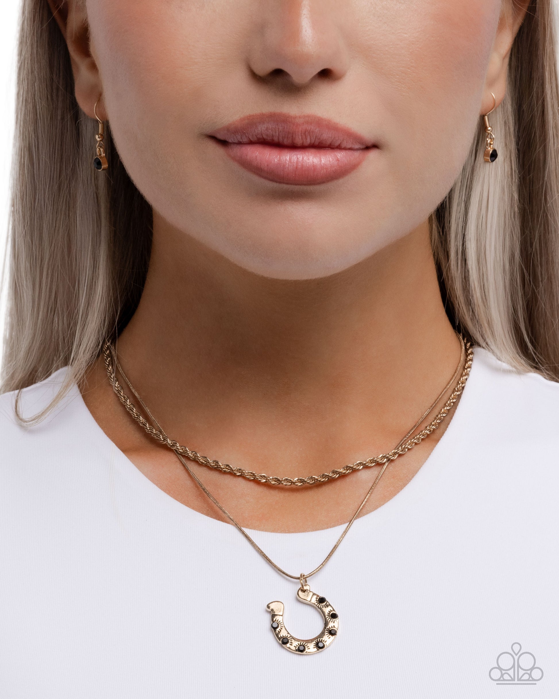 Horseshoe Haven - Black - Paparazzi Necklace Image