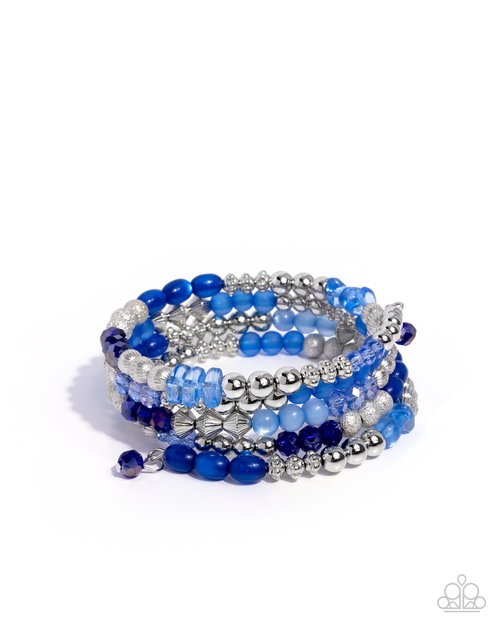 Colorful Compromise - Blue - Paparazzi Bracelet Image