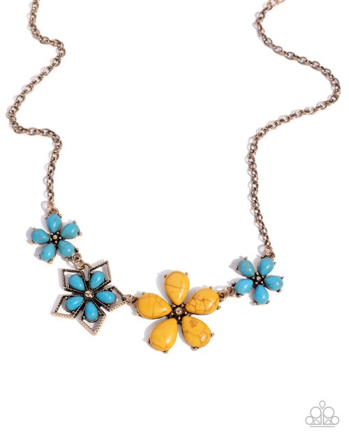 Behold the Bloom - Yellow - Paparazzi Necklace Image