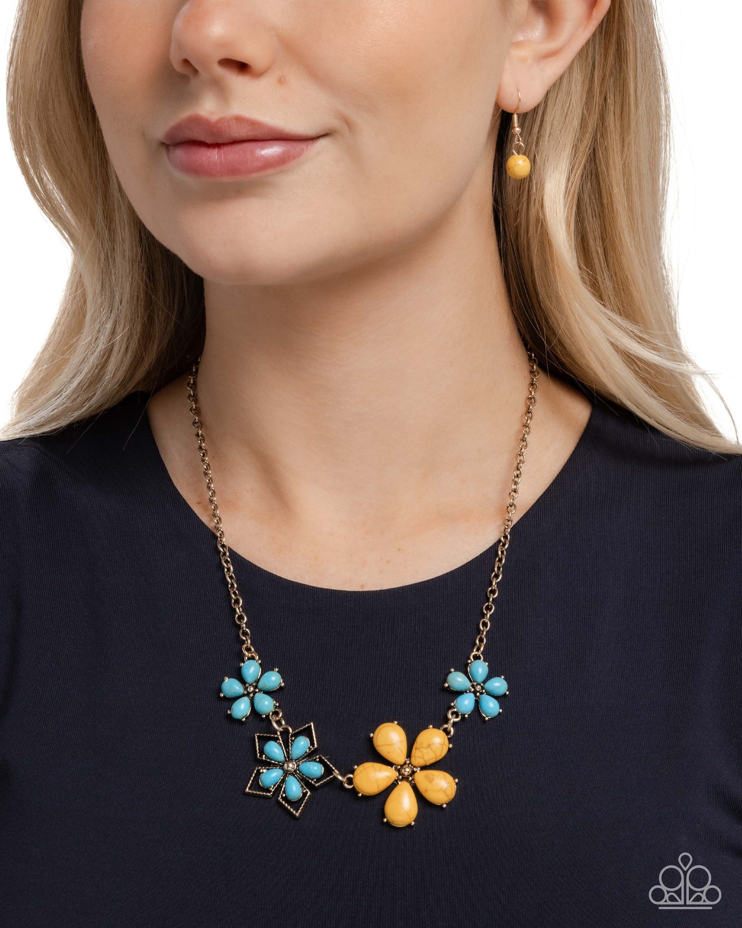 Behold the Bloom - Yellow - Paparazzi Necklace Image