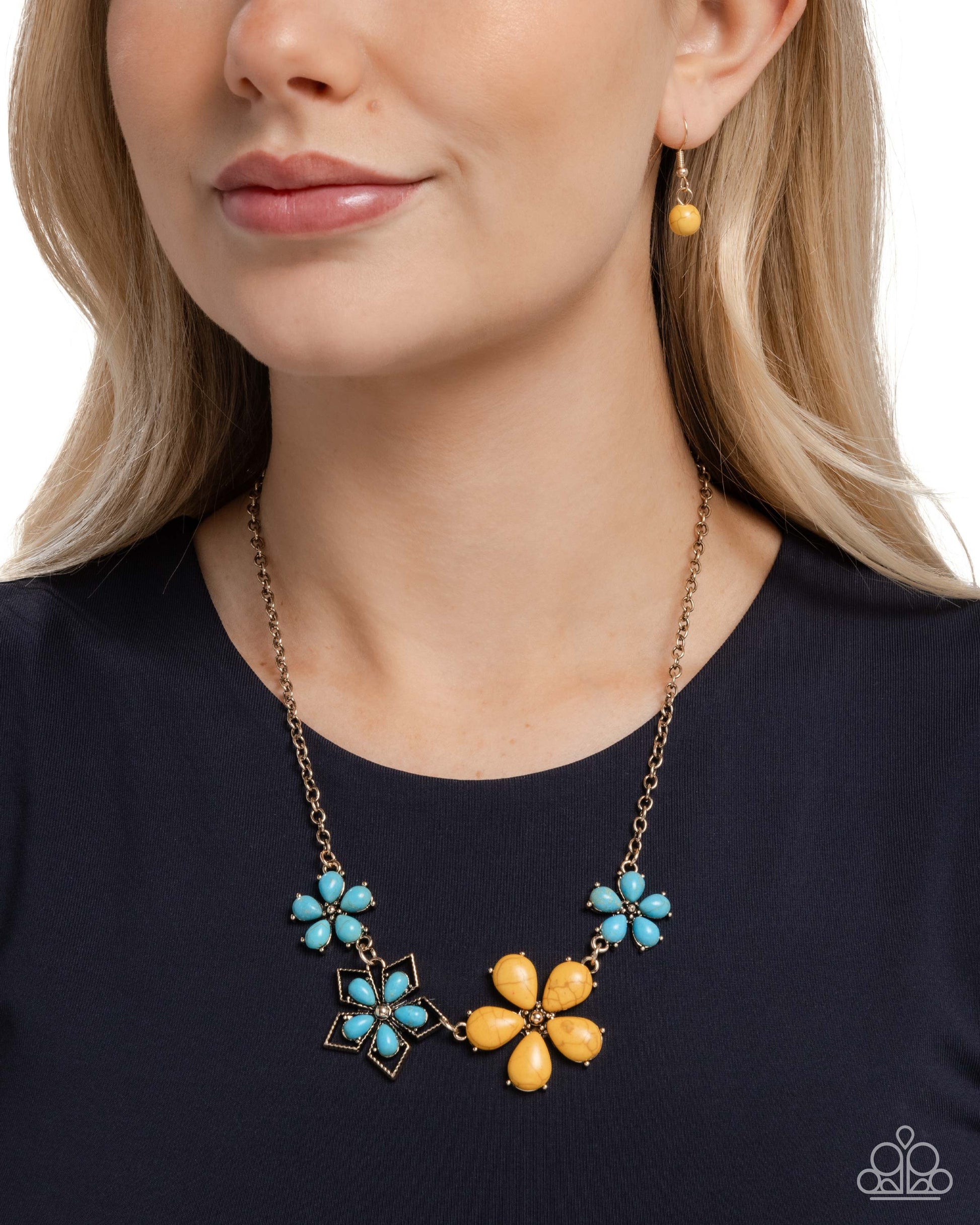 Behold the Bloom - Yellow - Paparazzi Necklace Image
