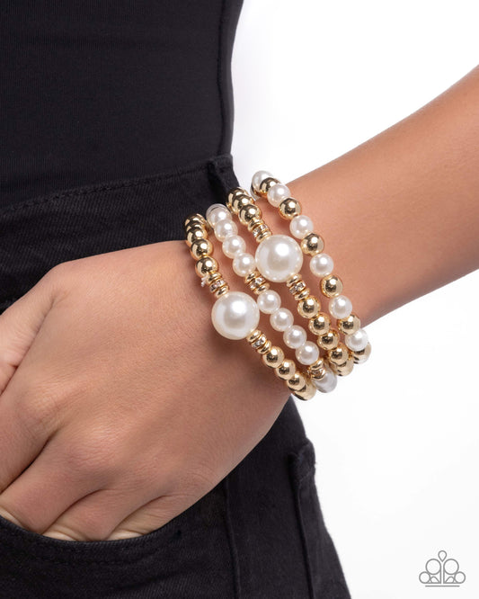 Soft Sonata - Gold - Paparazzi Bracelet Image
