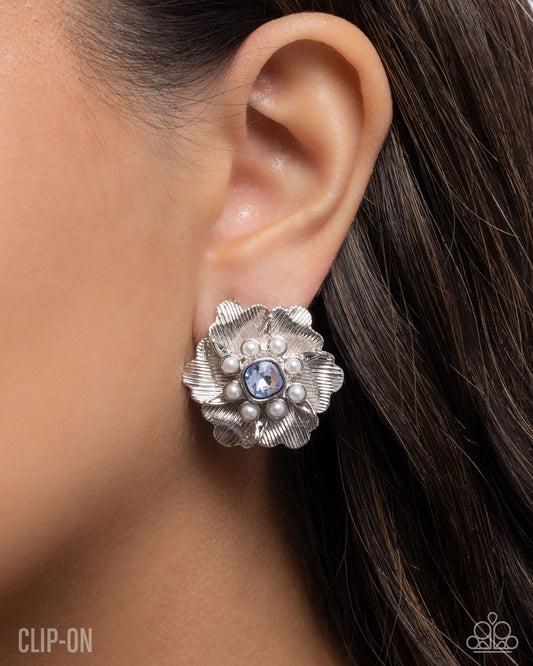 Devoted Dazzle - Blue - Paparazzi Earring Image