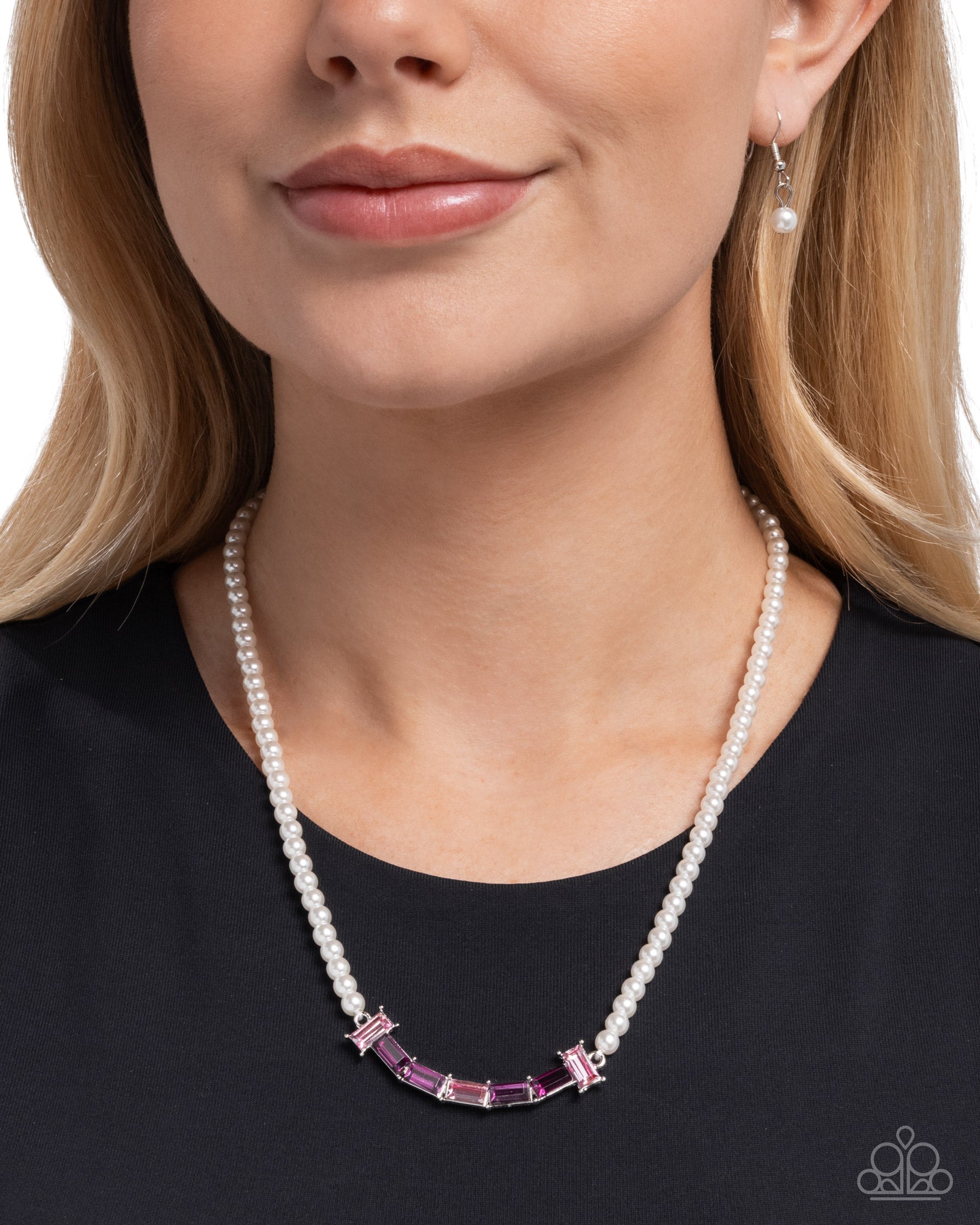 Eloquent Emeralds - Pink - Paparazzi Necklace Image