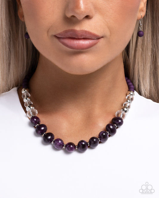 Swirl Simplicity - Purple - Paparazzi Necklace Image