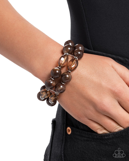 Stacked Season - Brown - Paparazzi Bracelet Image