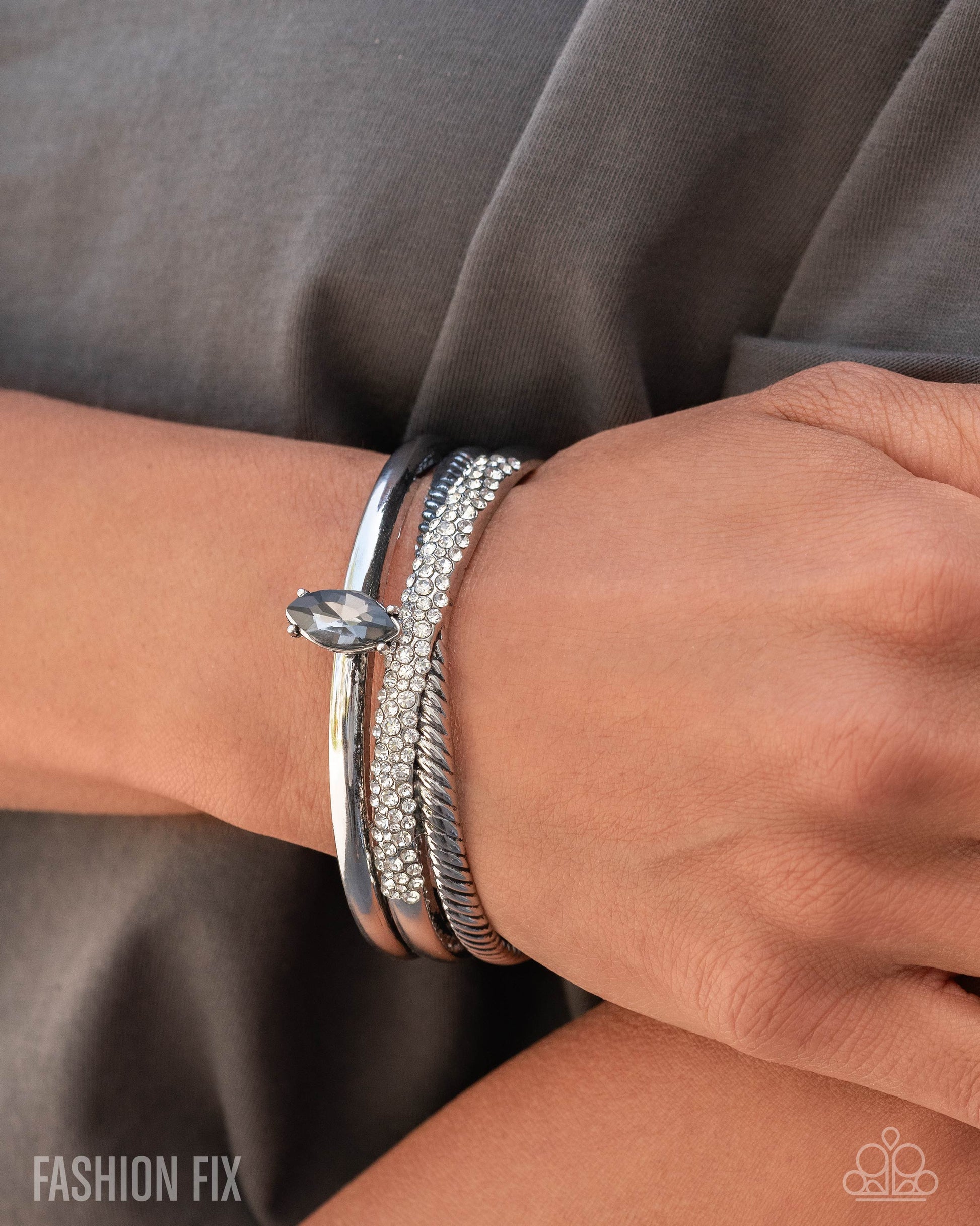 Bold Boundary - Silver - Paparazzi Bracelet Image