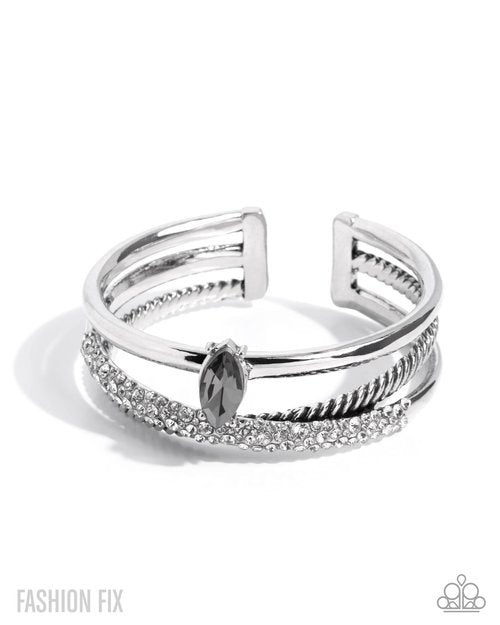 Bold Boundary - Silver - Paparazzi Bracelet Image