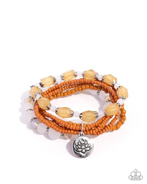 Lotus Moment - White - Paparazzi Bracelet Image