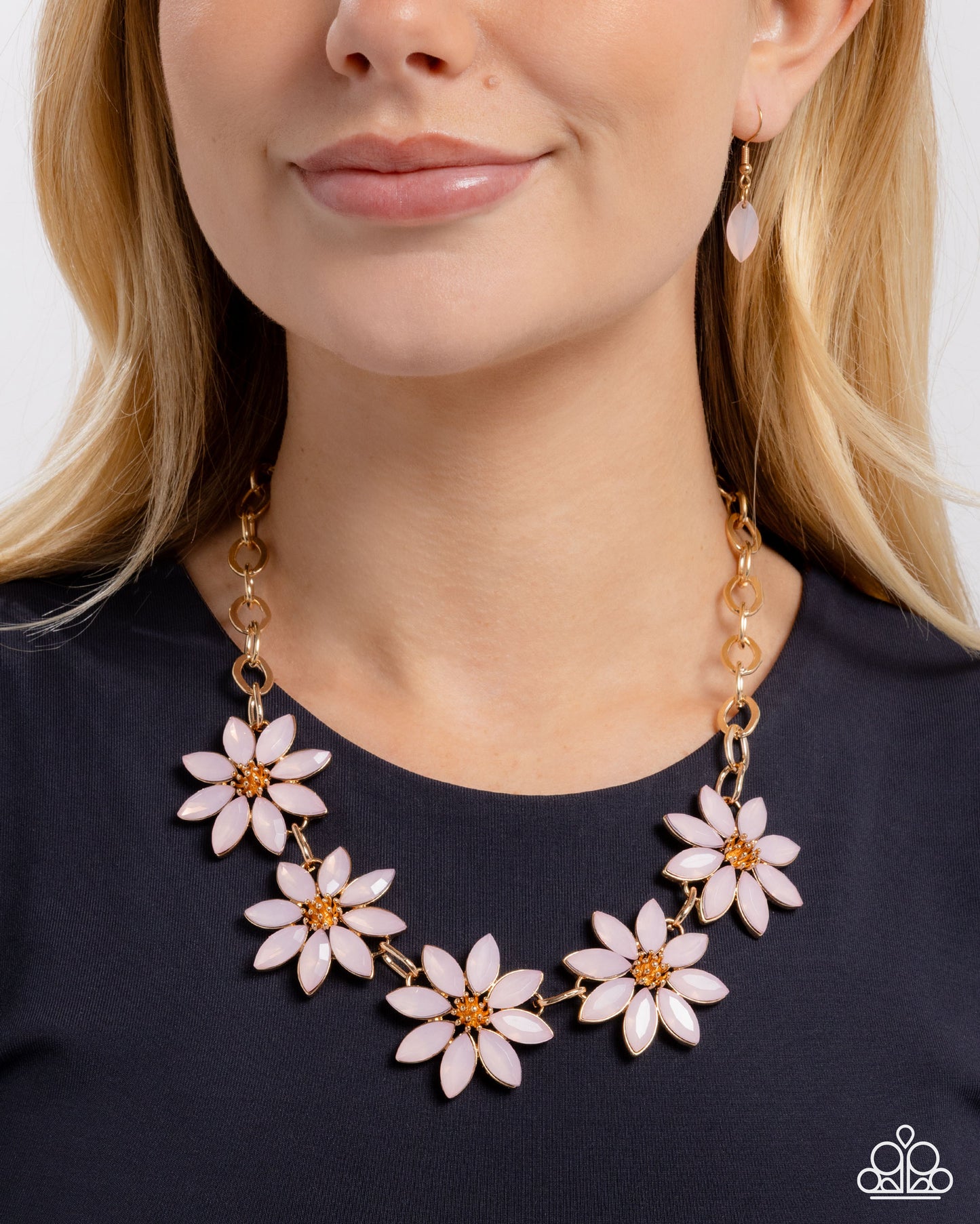 First Date Flowers - Pink - Paparazzi Necklace Image