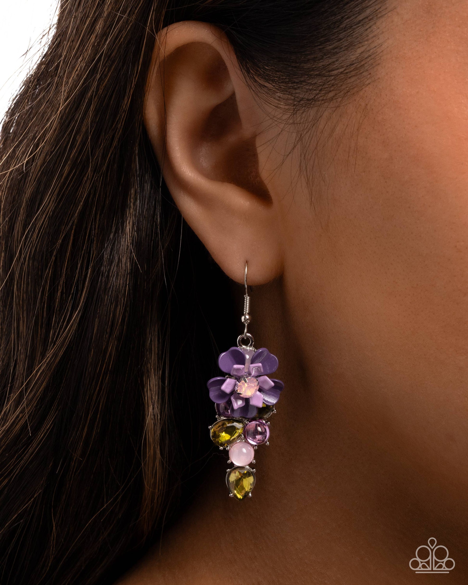 Blooming Ballad - Purple - Paparazzi Earring Image