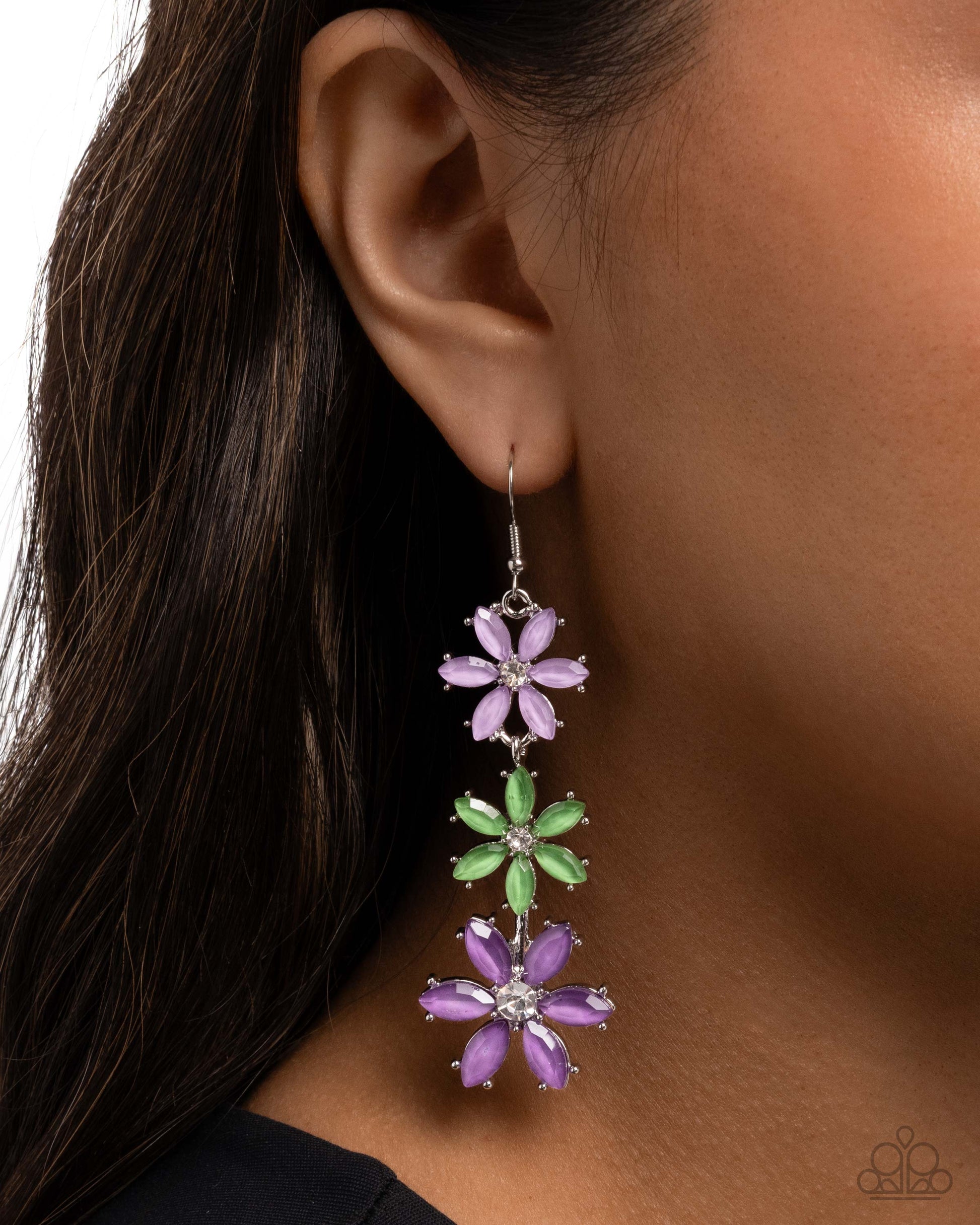 Blooming Bombshell - Purple - Paparazzi Earring Image
