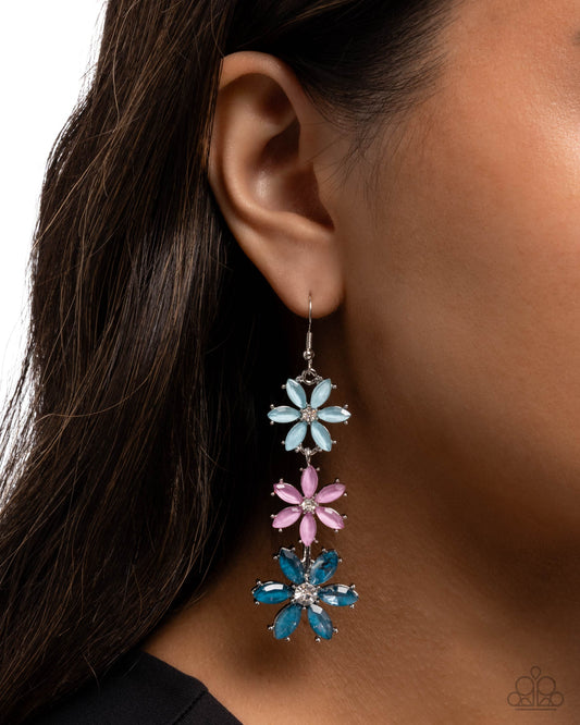 Blooming Bombshell - Blue - Paparazzi Earring Image