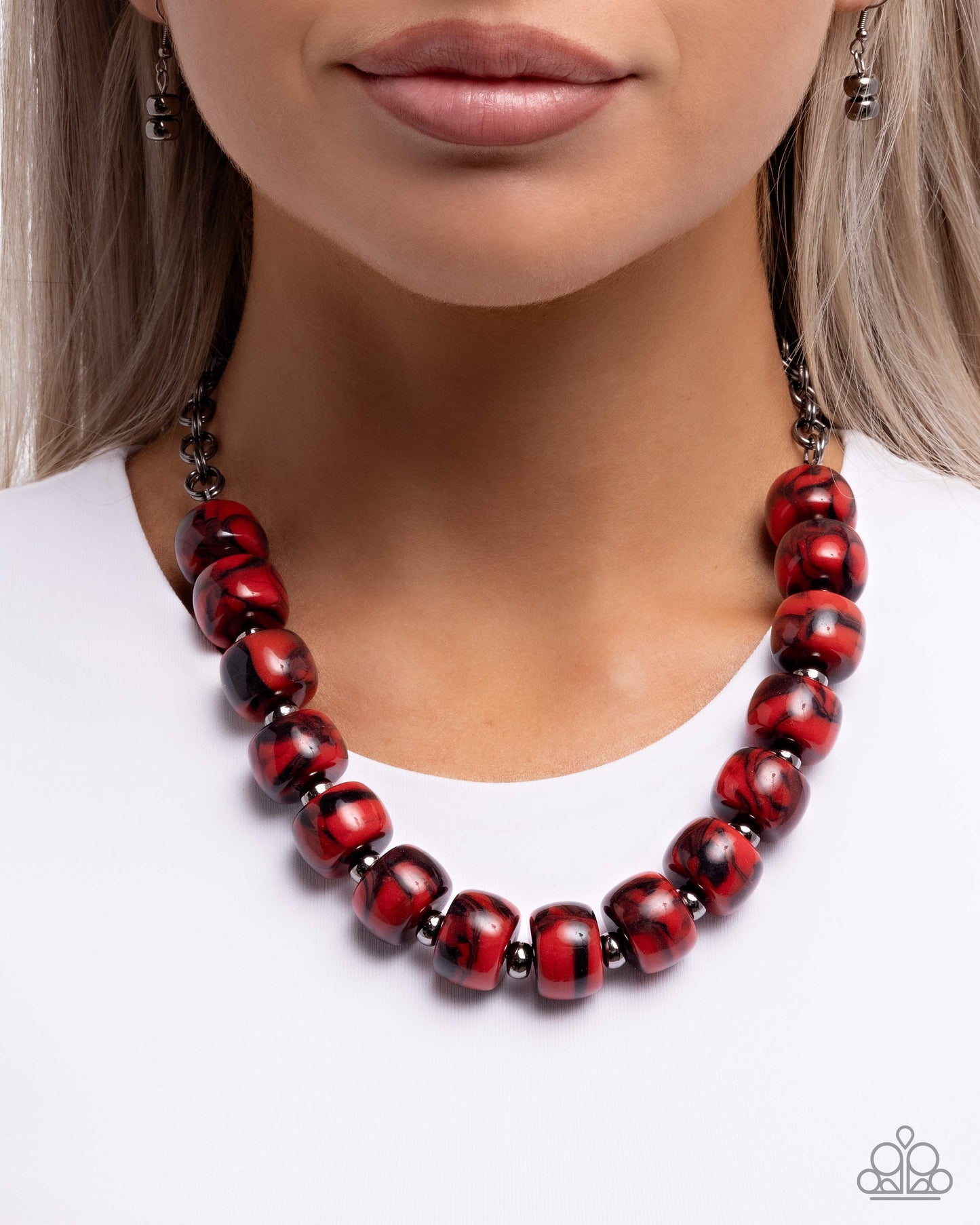 Swirled Serenity - Red - Paparazzi Necklace Image
