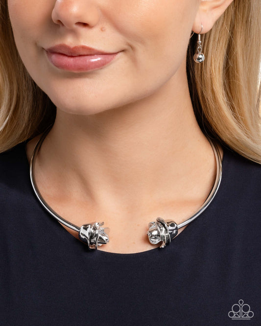 Rosy Radius - Silver - Paparazzi Necklace Image