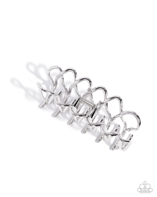Scalloped Showstopper - Silver - Paparazzi Hair Accessories Image