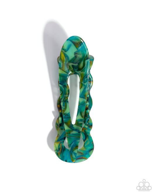 Jovial Jellyfish - Green - Paparazzi Hair Accessories Image