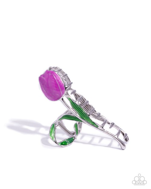 Floriculture Fever - Purple - Paparazzi Hair Accessories Image