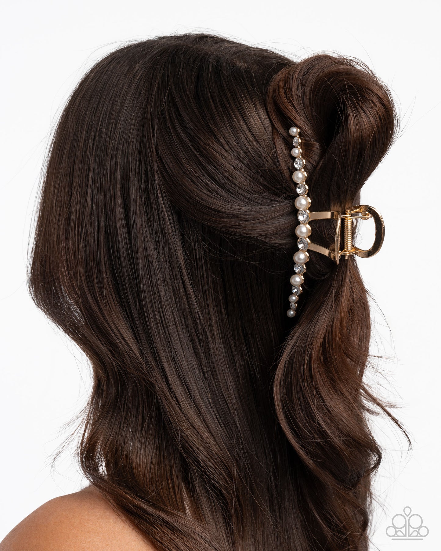 Social Shimmer - Gold - Paparazzi Hair Accessories Image