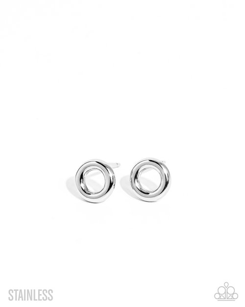 Round Table Radiance - Silver - Paparazzi Earring Image