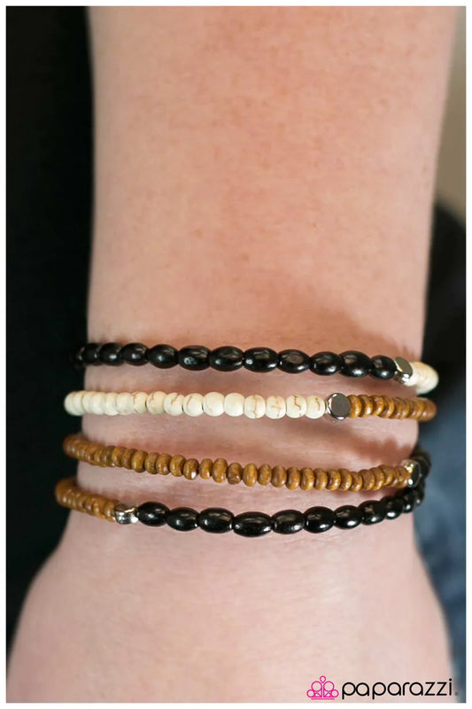 Paparazzi Bracelet ~ Its Human Nature - White