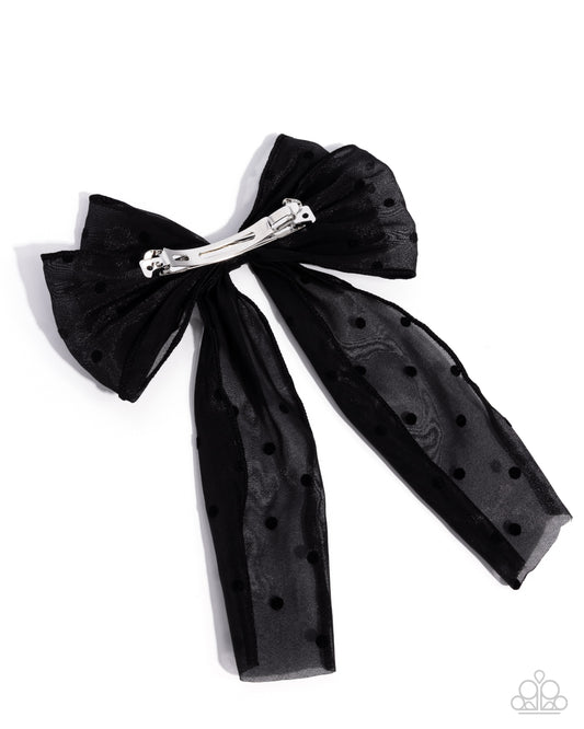 Here We BOW Again - Black - Paparazzi Hair Accessories Image