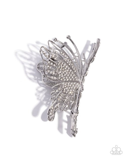 Layered Landing - White - Paparazzi Hair Accessories Image